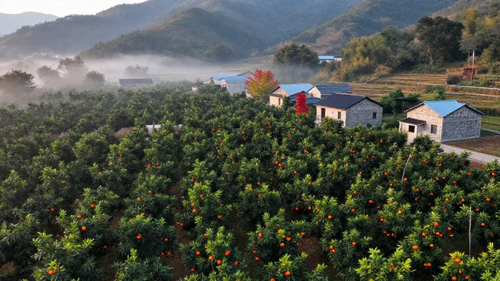 新會柑園秋景，碩果累累即將豐收