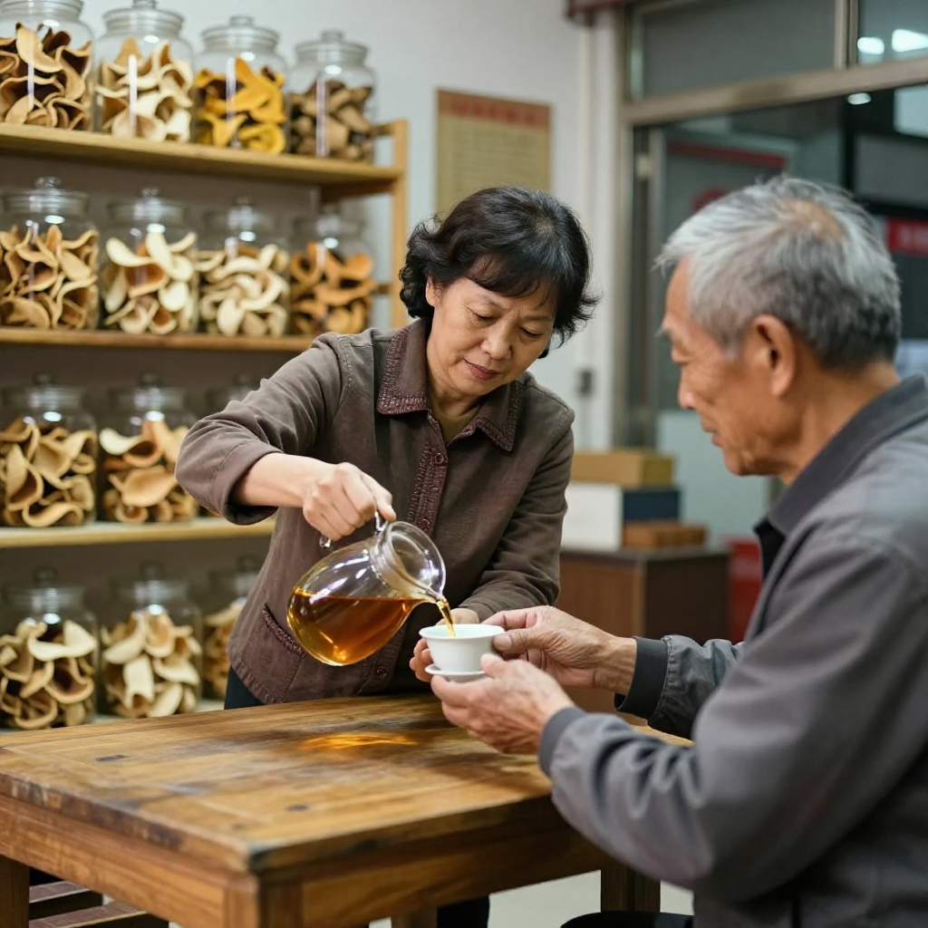 溫哥華老華僑拖着行李箱回到新會陳皮村店內