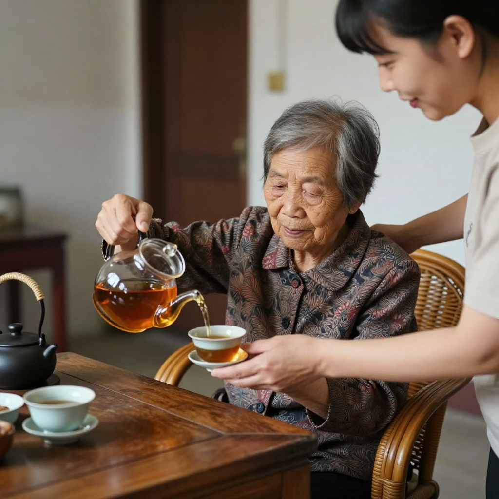 中秋後老屋茶桌上沖泡十五年新會陳皮